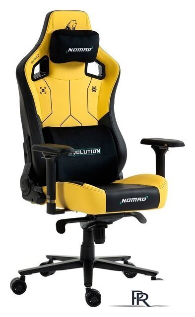 Игровое (геймерское) кресло Evolution Nomad PRO Cyberpunk Core (черный/желтый) - Изображение №3 — Интернет-магазин ПроЗаказ