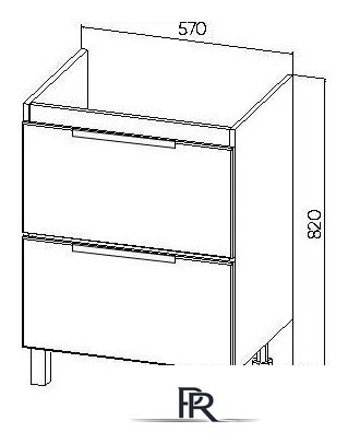  Viant Тумба под умывальник Берлин Moduo 60 VBER60MDBEL-T2Y - Изображение №4 — Интернет-магазин ПроЗаказ