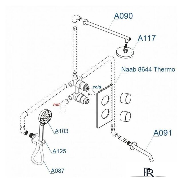 Душевая система  Wasserkraft A178644 - Изображение №3 — Интернет-магазин ПроЗаказ