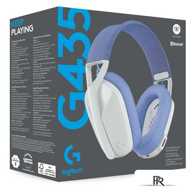 Наушники Logitech G435 Lightspeed (белый/сиреневый) - Изображение №5 — Интернет-магазин ПроЗаказ