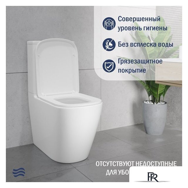 Унитаз напольный Lauter Vortex 2110012VF + гигиенический душ Rainix 21LT7714GL - Изображение №5 — Интернет-магазин ПроЗаказ