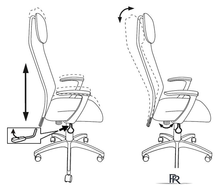 Офисное кресло Бюрократ KB-8/DG/TW-12 (серый) - Изображение №6 — Интернет-магазин ПроЗаказ