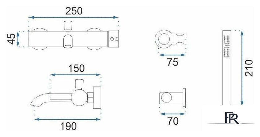 Смеситель Rea Lungo REA-B6635 (золотой) - Изображение №2 — Интернет-магазин ПроЗаказ