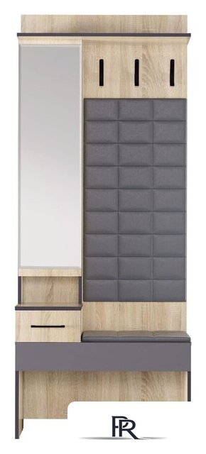 Стенка Аквилон Эльза №1 800 с зеркалом (дуб сонома) - Изображение №4 — Интернет-магазин ПроЗаказ