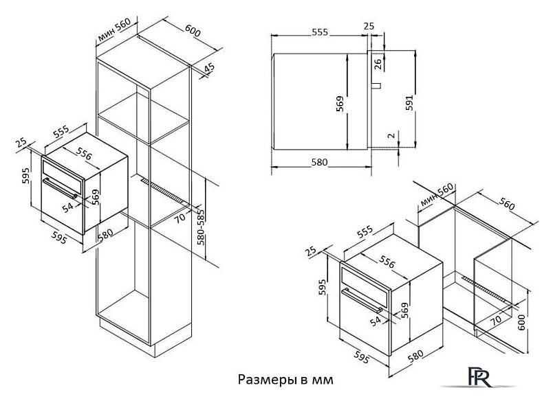 Электрический духовой шкаф Korting OKB 461 CRGB - Изображение №2 — Интернет-магазин ПроЗаказ
