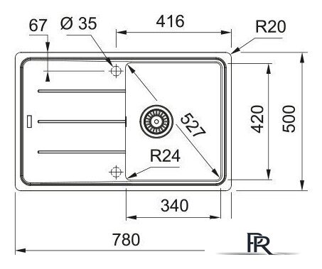 Кухонная мойка Franke Basis BFG 611-78 114.0676.293 (бежевый) - Изображение №2 — Интернет-магазин ПроЗаказ