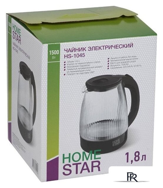Электрический чайник HomeStar HS-1045 (черный) - Изображение №4 — Интернет-магазин ПроЗаказ