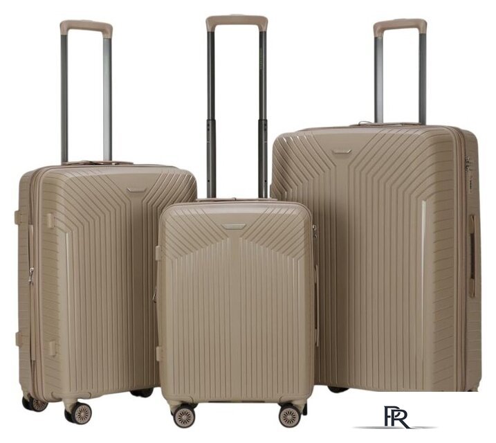 Чемодан-спиннер Mironpan 11272 (S, бежевый) - Изображение №3 — Интернет-магазин ПроЗаказ