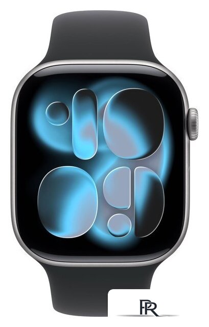 Умные часы Apple Watch Series 11 46 мм (алюминиевый корпус, космический серый/черный, спортивный силиконовый ремешок M/L) - Изображение №2 — Интернет-магазин ПроЗаказ