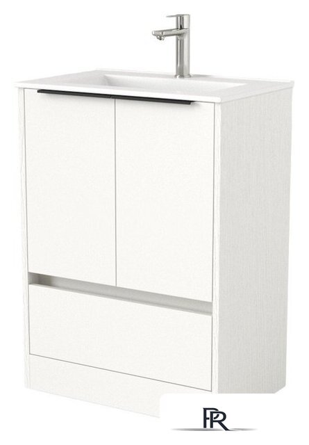  Дабер Тумба под умывальник 017 WeltWasser Deilbach 7517-60 Т17.6W.0.5Ч (белый древесный/ручка черная) - Изображение №1 — Интернет-магазин ПроЗаказ