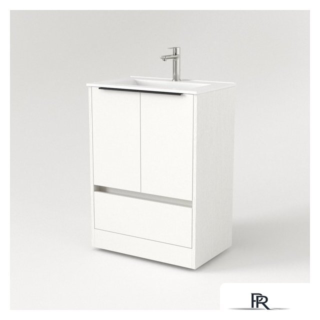  Дабер Тумба под умывальник 017 WeltWasser Deilbach 7517-60 Т17.6W.0.5Ч (белый древесный/ручка черная) - Изображение №2 — Интернет-магазин ПроЗаказ