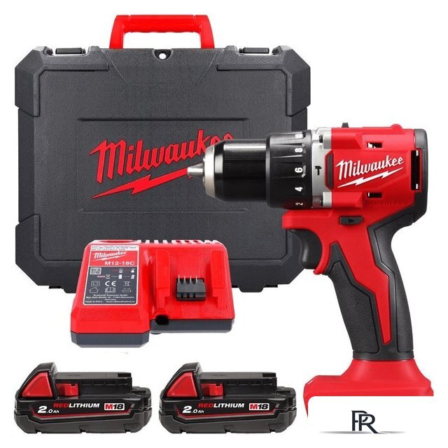 Ударная дрель-шуруповерт Milwaukee M18 M18BLPDRC-202C 4933492822 (с 2-мя АКБ 2 Ач, кейс) - Изображение №1 — Интернет-магазин ПроЗаказ