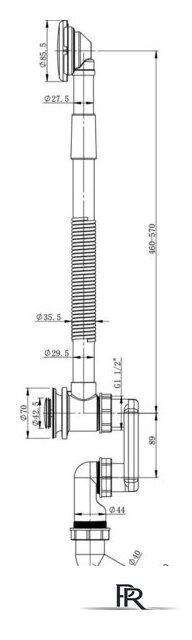 Ванна Lauter Estelle 130 21206030 (с каркасом и сифоном 21Y11021 матовый черный) - Изображение №34 — Интернет-магазин ПроЗаказ