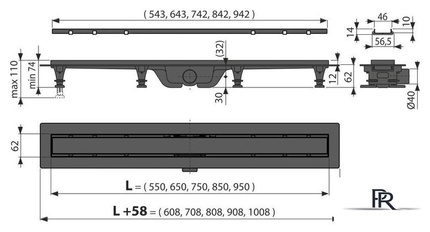 Трап/канал Alcadrain APZ19-850 - Изображение №3 — Интернет-магазин ПроЗаказ