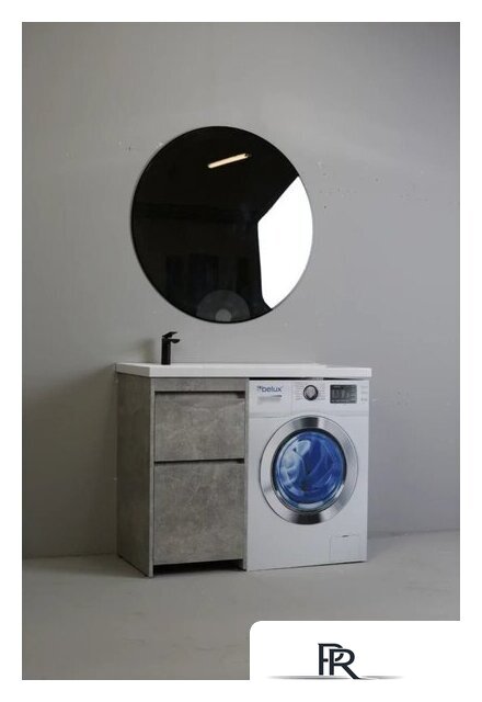  Belux Тумба под умывальник Ока Н 60-02 (31 бетон Чикаго светло-серый) - Изображение №2 — Интернет-магазин ПроЗаказ