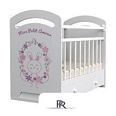 Классическая детская кроватка VDK Mon Amur маятник-ящик (белый) - Изображение №1 — Интернет-магазин ПроЗаказ