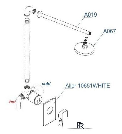 Душевая система  Wasserkraft A12667 (белый/хром) - Изображение №4 — Интернет-магазин ПроЗаказ