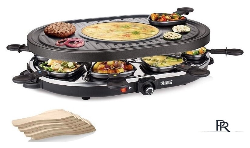 Раклетница Princess 162700 Raclette 8 Oval Grill Party - Изображение №4 — Интернет-магазин ПроЗаказ