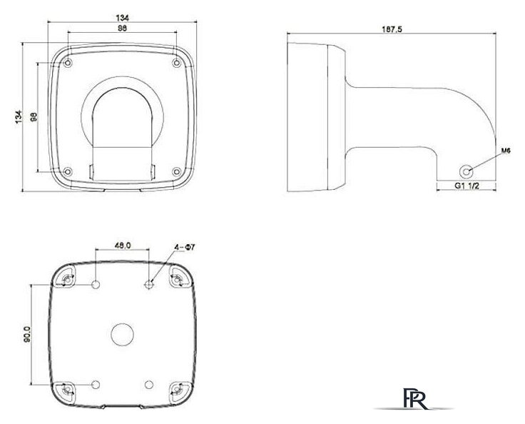 Крепление для камер видеонаблюдения Dahua DH-PFB302S - Изображение №5 — Интернет-магазин ПроЗаказ