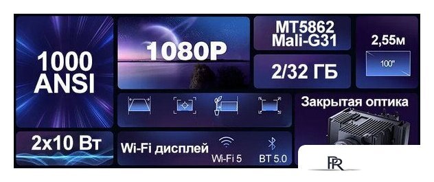 Проектор Byintek Vevshao A22 - Изображение №2 — Интернет-магазин ПроЗаказ