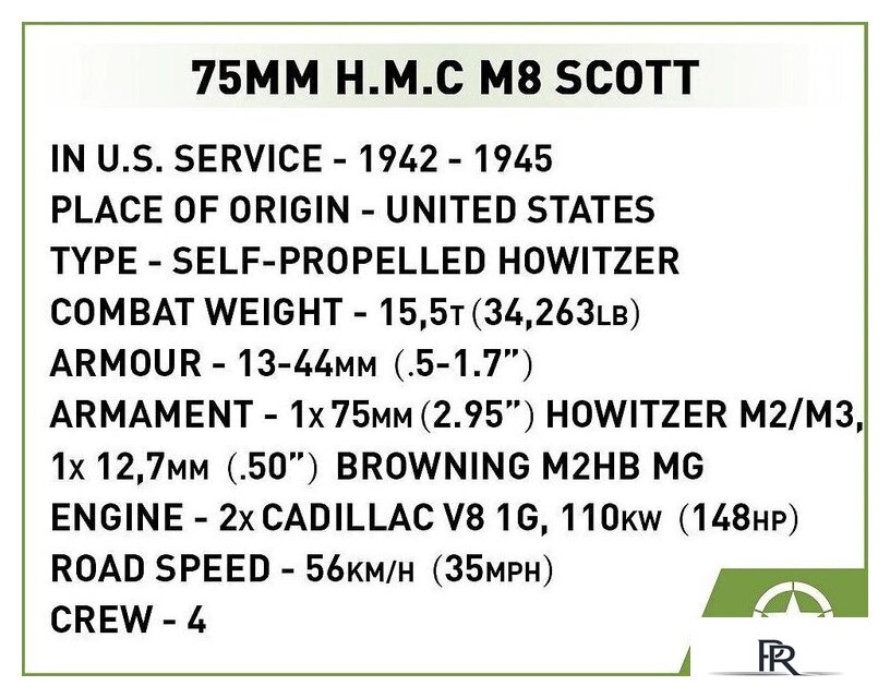 Конструктор Cobi Historical Collection WWII H.M.C. M8 Scott - Изображение №6 — Интернет-магазин ПроЗаказ