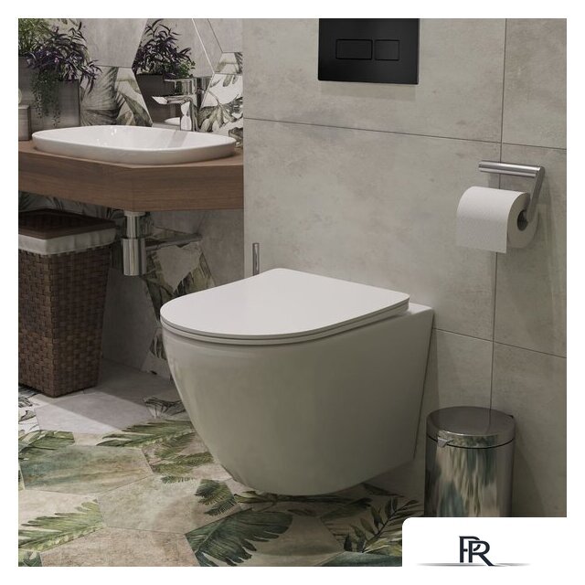 Унитаз подвесной Roxen Antares One Rimless 6 в 1 StounFix Dual Fresh 577729 (кнопка: черный матовый) - Изображение №13 — Интернет-магазин ПроЗаказ