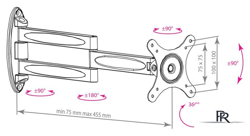 Кронштейн для телевизора Kromax TECHNO-11W (белый) - Изображение №2 — Интернет-магазин ПроЗаказ
