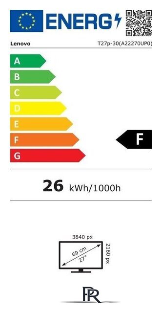 Монитор Lenovo ThinkVision T27p-30 63A9GAT1EU - Изображение №4 — Интернет-магазин ПроЗаказ