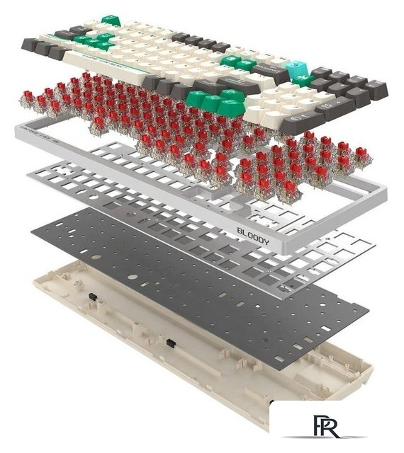 Клавиатура A4Tech Bloody S98 Pixels Green (Bloody BLMS Red Plus, нет кириллицы) - Изображение №20 — Интернет-магазин ПроЗаказ