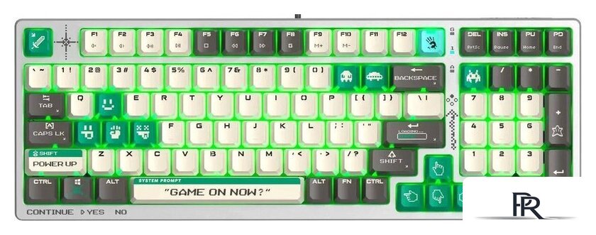 Клавиатура A4Tech Bloody S98 Pixels Green (Bloody BLMS Red Plus, нет кириллицы) - Изображение №1 — Интернет-магазин ПроЗаказ