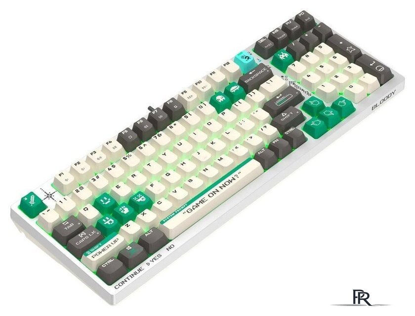 Клавиатура A4Tech Bloody S98 Pixels Green (Bloody BLMS Red Plus, нет кириллицы) - Изображение №3 — Интернет-магазин ПроЗаказ