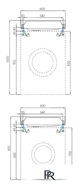Умывальник Акватон Рейн 60 1A72103KRW010 - Изображение №3 — Интернет-магазин ПроЗаказ