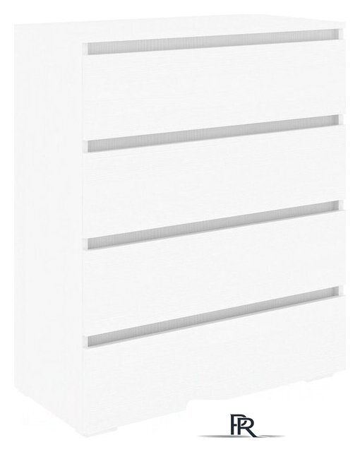 Комод Кортекс-мебель Бари 80 4ш (белый/белый/белый) - Изображение №1 — Интернет-магазин ПроЗаказ