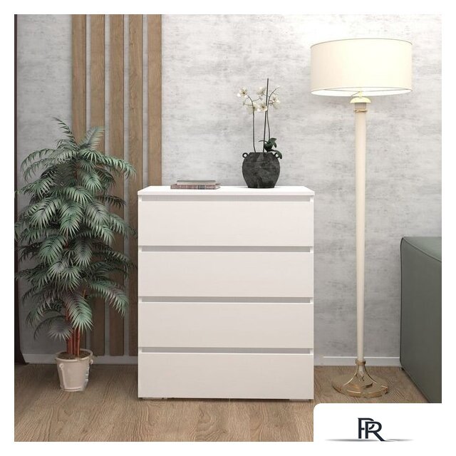 Комод Кортекс-мебель Бари 80 4ш (белый/белый/белый) - Изображение №3 — Интернет-магазин ПроЗаказ