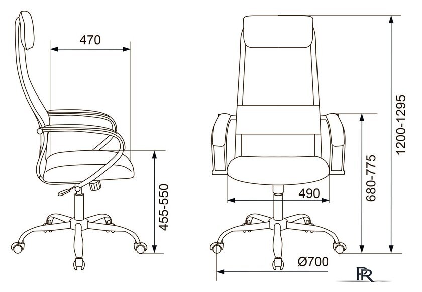 Офисное кресло Бюрократ CH-607SL TW-01 (черный) - Изображение №11 — Интернет-магазин ПроЗаказ