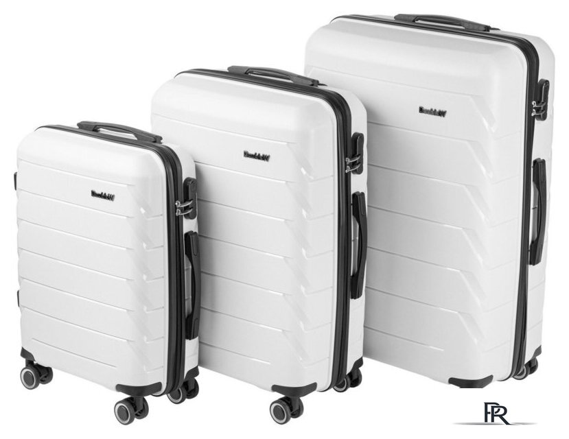 Чемодан-спиннер DoubleW YF-PP02 (S, белый) - Изображение №9 — Интернет-магазин ПроЗаказ