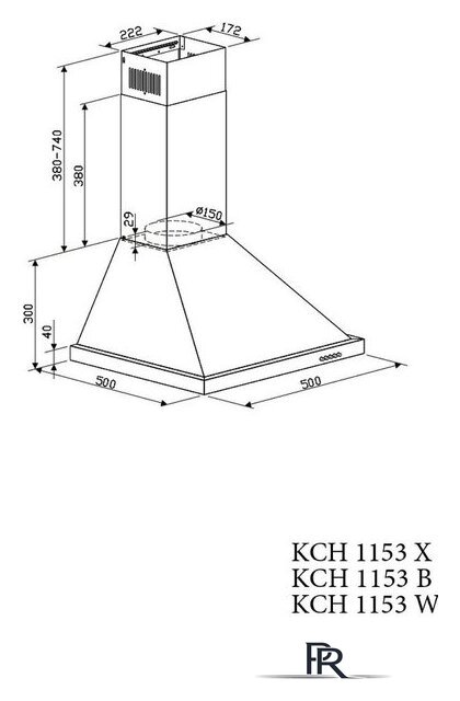 Кухонная вытяжка Kernau KCH 1153 B - Изображение №3 — Интернет-магазин ПроЗаказ