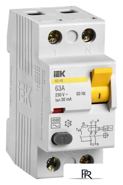 Устройство защитного отключения IEK ВД1-63 2P 63А 30mA MDV10-2-063-030 - Изображение №1 — Интернет-магазин ПроЗаказ