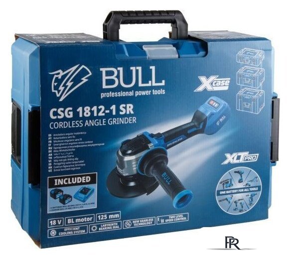 Угловая шлифмашина Bull CSG 1812-1 SR XLTpro Xcase 1333998 (с 2-мя АКБ, кейс) - Изображение №14 — Интернет-магазин ПроЗаказ