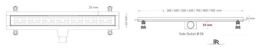 Трап/канал Valtemo Starline Base VLD-562305.12 (C02-Line) - Изображение №5 — Интернет-магазин ПроЗаказ