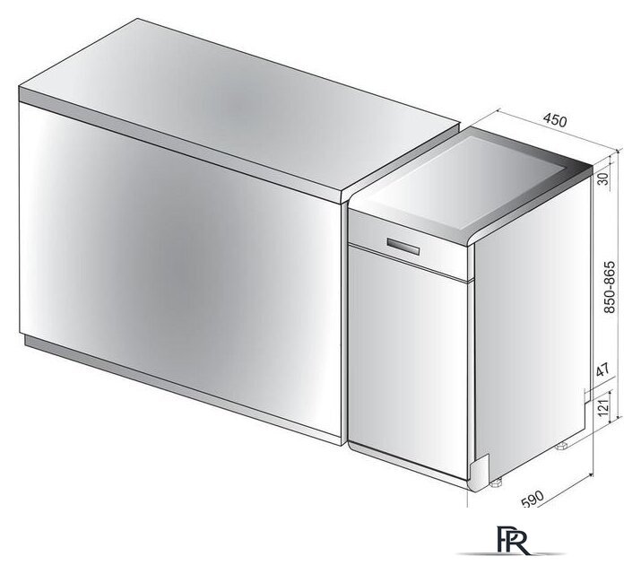 Отдельностоящая посудомоечная машина Whirlpool WSFO 3T223 PC X - Изображение №20 — Интернет-магазин ПроЗаказ