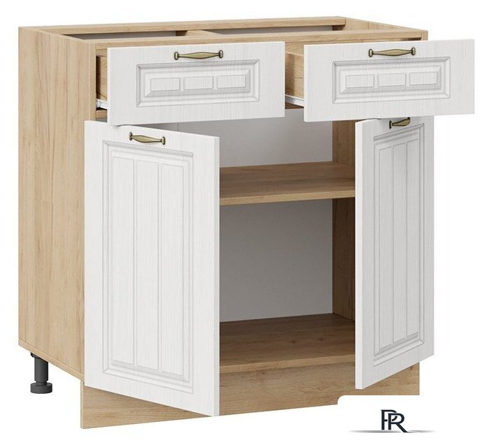 Шкаф напольный Трия Лина 1Н8Я1 (дуб крафт золотой/белый) - Изображение №2 — Интернет-магазин ПроЗаказ