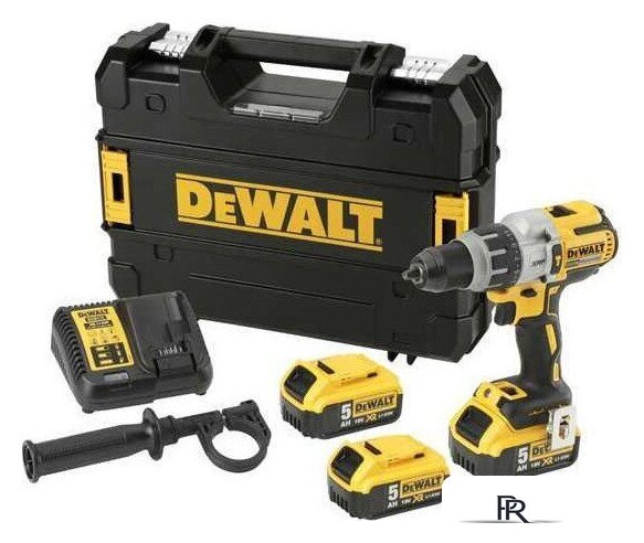 Ударная дрель-шуруповерт DeWalt DCD996P3 (с 3-мя АКБ 5 Ач, кейс) - Изображение №1 — Интернет-магазин ПроЗаказ