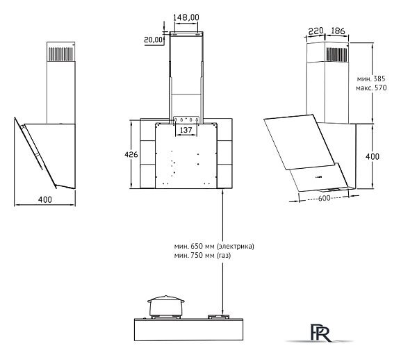 Кухонная вытяжка Korting KHC 65070 GN - Изображение №4 — Интернет-магазин ПроЗаказ