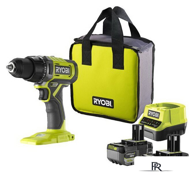 Дрель-шуруповерт Ryobi RDD18-2C52S 5133005522 (с 2-мя АКБ 2 Ач+5 Ач, сумка) - Изображение №1 — Интернет-магазин ПроЗаказ