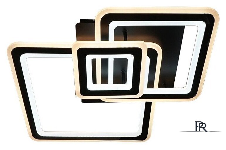 Припотолочная люстра Estares Triplex Square 124W 3S-APP-596x596x146-BLACK/WHITE-220-IP20 - Изображение №1 — Интернет-магазин ПроЗаказ