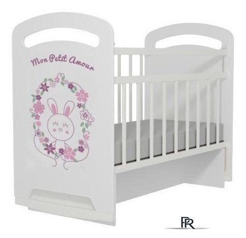 Классическая детская кроватка VDK Mon Amur колесо-качалка с маятником (белый) - Изображение №1 — Интернет-магазин ПроЗаказ