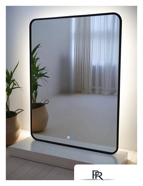 Зеркало с подсветкой  EMZE Smartphone 50х70 LED.UV.SMART.50.70.CHE.AF.4K (черный с УФ-окантовкой, подсветкой и антизапотеванием) - Изображение №9 — Интернет-магазин ПроЗаказ