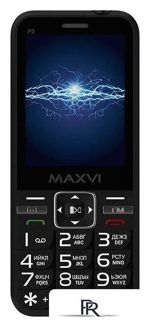 Кнопочный телефон Maxvi P3 (черный) - Изображение №2 — Интернет-магазин ПроЗаказ