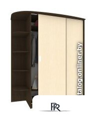 Шкаф-купе Кортекс-мебель Лагуна ШК05-00 левая консоль (венге/венге светлый) - Изображение №1 — Интернет-магазин ПроЗаказ